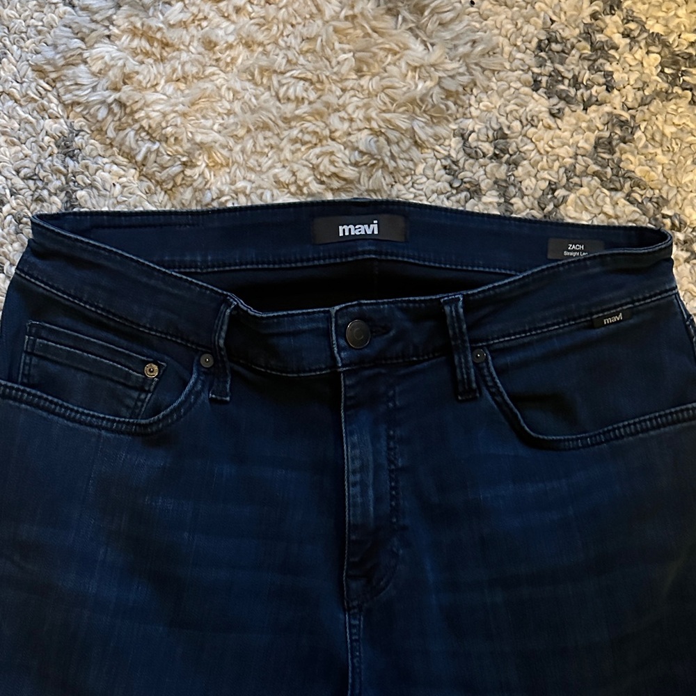 Mavi Men's Deep Indigo Jeans - Zach Straight Leg